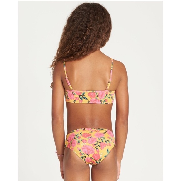 Billabong ☀️ Sun Dream Girls’ Floral Crochet Tropical Bikini Set 💕⛱️ - Picture 8 of 12